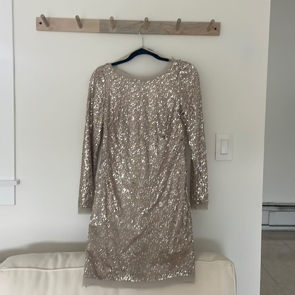 Champagne sequin dress